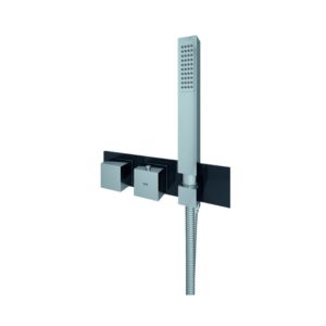 RAK Feeling Square Horizontal Shower Valve with Wall Outlet Black