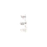 RAK Feeling Square Horizontal Dual Outlet Valve with Wall Outlet Greige