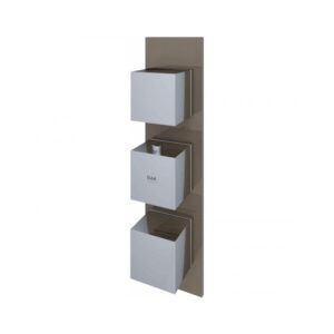 RAK Feeling Square Dual Outlet Concealed Shower Valve Cappuccino