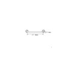 RAK Straight 400mm Grab Rail