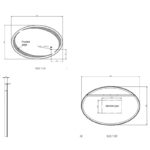 RAK Hades 900x600mm Illuminated Oval Mirror