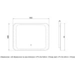 RAK Moon 600x800mm LED Mirror with On/Off Switch & Demister