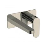 RAK Ischia Wall Mounted Basin Mixer Brushed Nickel