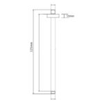 RAK Ceiling Shower Arm 300mm Brushed Gold