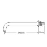RAK Wall Shower Arm 350mm Brushed Gold