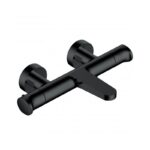 RAK Sorrento Thermostatic Wall Bath Shower Mixer Matt Black