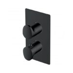 RAK Thermostatic Round Single Outlet Shower Valve Matt Black