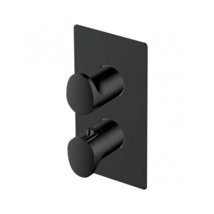 RAK Thermostatic Round Single Outlet Shower Valve Matt Black