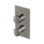 RAK Thermostatic Round Single Outlet Shower Valve Brushed Nickel