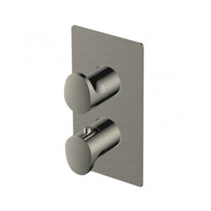RAK Thermostatic Round Single Outlet Shower Valve Brushed Nickel