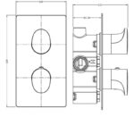 RAK Thermostatic Round Single Outlet Shower Valve Brushed Nickel