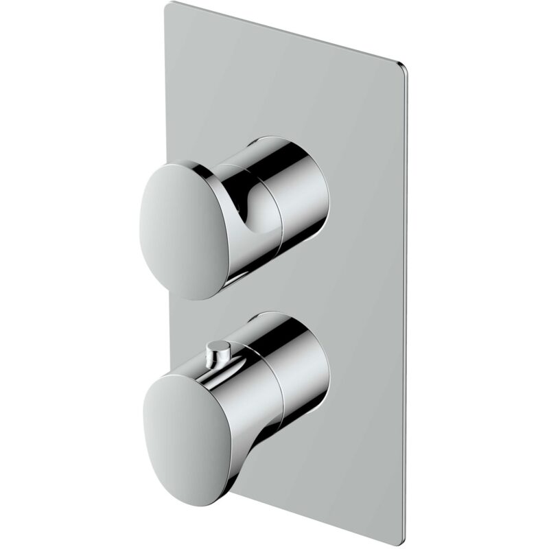 RAK Dual Outlet, 2 Handle Thermostatic Shower Valve Chrome RAK Dual Outlet, 2 Handle Thermostatic Shower Valve Chrome