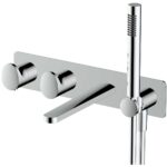 RAK Horizontal Shower Valve with Handset & Bath Spout Chrome