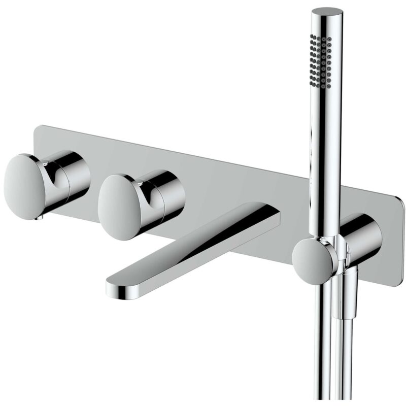 RAK Horizontal Shower Valve with Handset & Bath Spout Chrome RAK Horizontal Shower Valve with Handset & Bath Spout Chrome