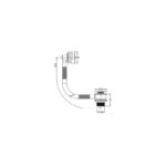 RAK Square Bath Clicker Waste & Overflow Black