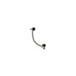 RAK Round Bath Overflow Filler with Clicker Waste Black