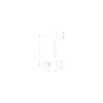 RAK Square Bath Overflow Filler with Clicker Waste Black