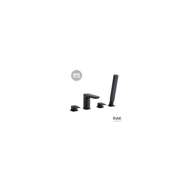 RAK Moon 4 Hole Deck Mounted Bath Shower Mixer Black RAK Moon 4 Hole Deck Mounted Bath Shower Mixer Black