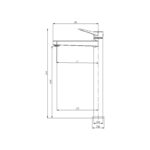 RAK Petit Round Tall Basin Mixer Matt Black