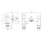 RAK Petit Round Bath Shower Mixer Matt Black