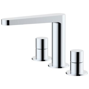 RAK Petit Round 3 Hole Basin Mixer Chrome