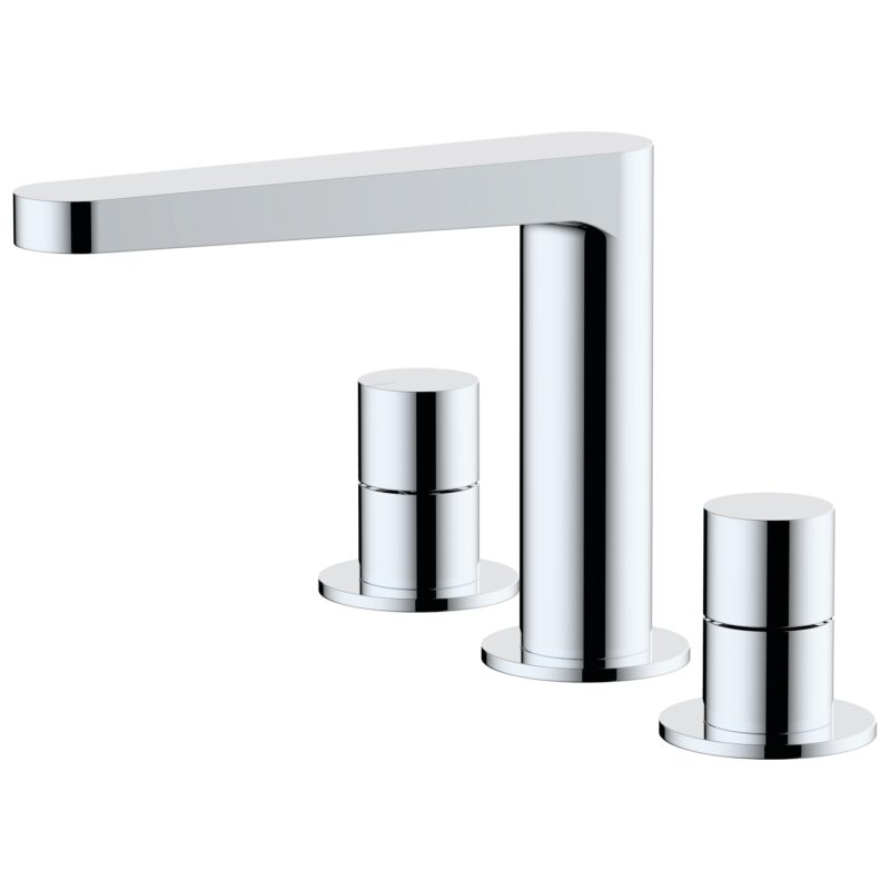 RAK Petit Round 3 Hole Basin Mixer Chrome RAK Petit Round 3 Hole Basin Mixer Chrome