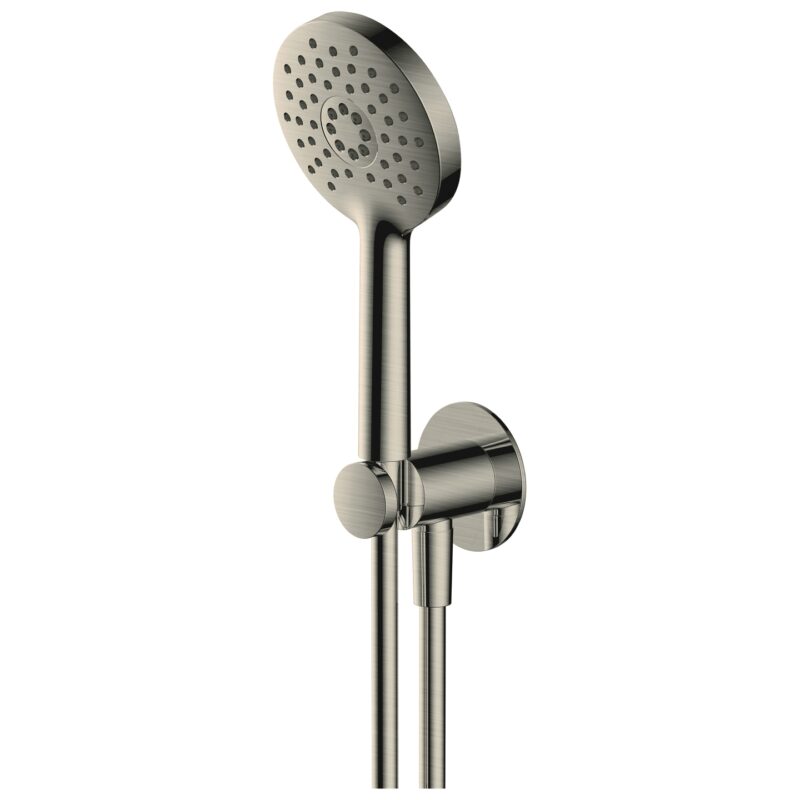 RAK Petit Round Wall Mounted Shower Set Brushed Nickel RAK Petit Round Wall Mounted Shower Set Brushed Nickel