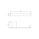 RAK Petit Round Paper Holder Matt Black