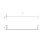 RAK Petit Round 47cm Towel Bar Brushed Nickel