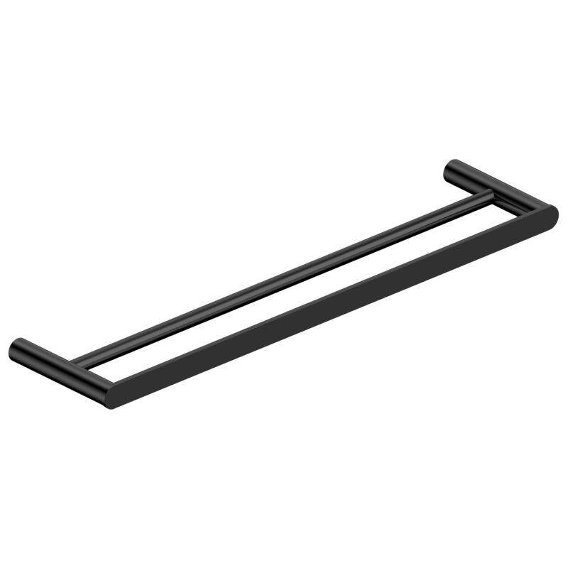 RAK Petit Round 60cm Double Towel Bar Matt Black