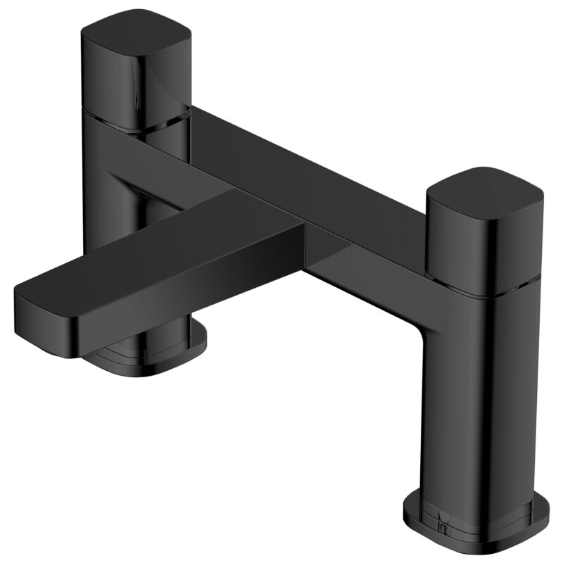 RAK Petit Square Bath Filler Matt Black RAK Petit Square Bath Filler Matt Black