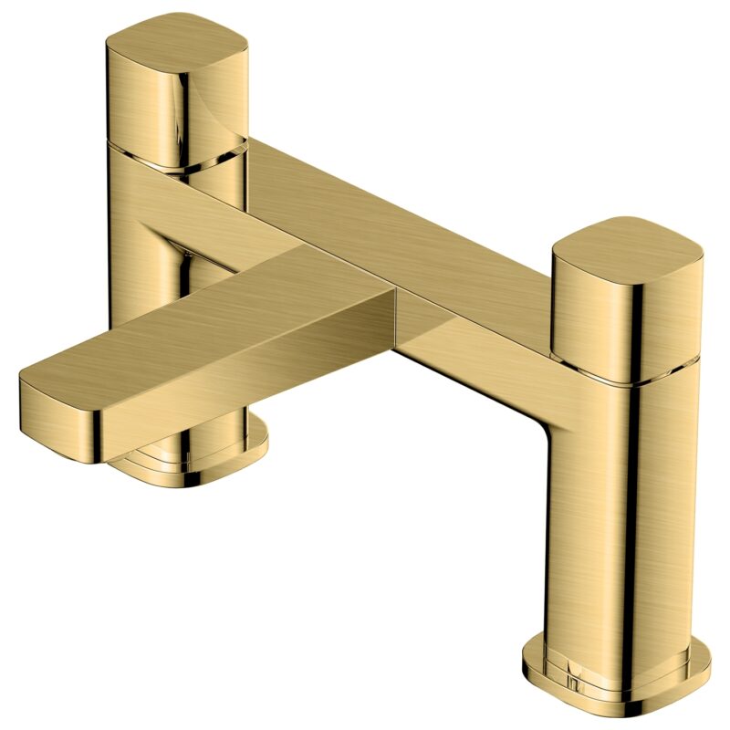 RAK Petit Square Bath Filler Brushed Gold RAK Petit Square Bath Filler Brushed Gold
