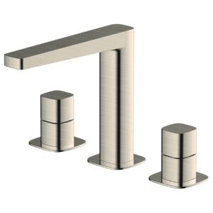 RAK Petit Square 3 Hole Basin Mixer Brushed Nickel