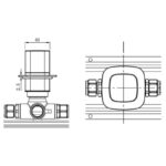 RAK Petit Square 2 Outlet Concealed Diverter Chrome