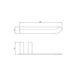 RAK Petit Square Paper Holder Chrome