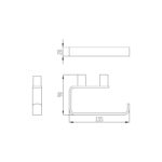 RAK Petit Square Paper Holder Brushed Nickel