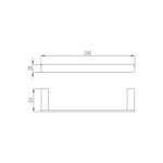 RAK Petit Square Towel Ring Matt Black