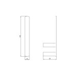 RAK Petit Square Spare Paper Holder Brushed Nickel