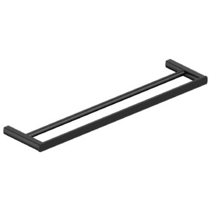 RAK Petit Square 45cm Double Towel Bar Matt Black