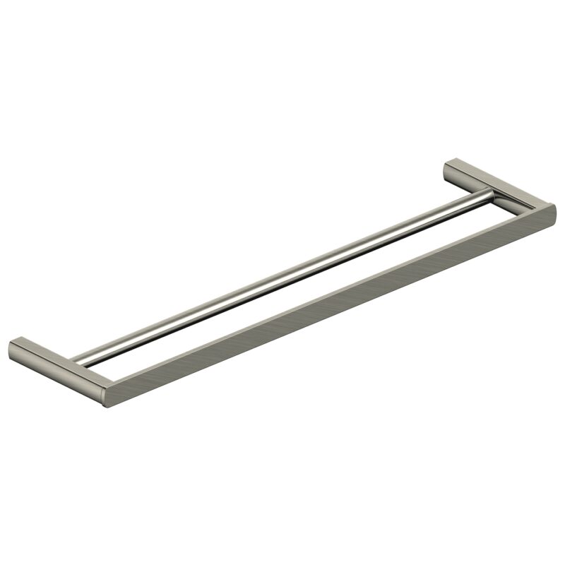 RAK Petit Square 60cm Double Towel Bar Brushed Nickel RAK Petit Square 60cm Double Towel Bar Brushed Nickel