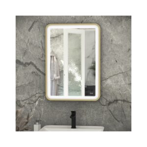 RAK Picture Soft LED Mirror with Demister 800x600mm Brushed Gold