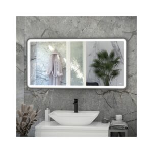 RAK Picture Soft LED Mirror with Demister 600x1000mm Brushed Nickel