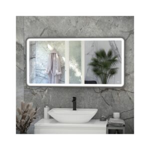 RAK Picture Soft LED Mirror with Demister 600x1200mm Brushed Nickel