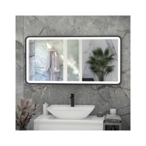 RAK Picture Soft LED Mirror with Demister 600x1000mm Matt Black