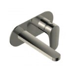 RAK Portofino Wall Basin Mixer Brushed Nickel
