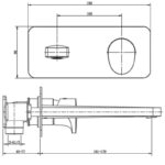 RAK Positano Wall Basin Mixer Brushed Nickel