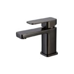 RAK Compact Eco Square Mono Basin Mixer with Clicker Waste Black