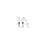 RAK Compact Eco Square Mono Basin Mixer with Clicker Waste Black