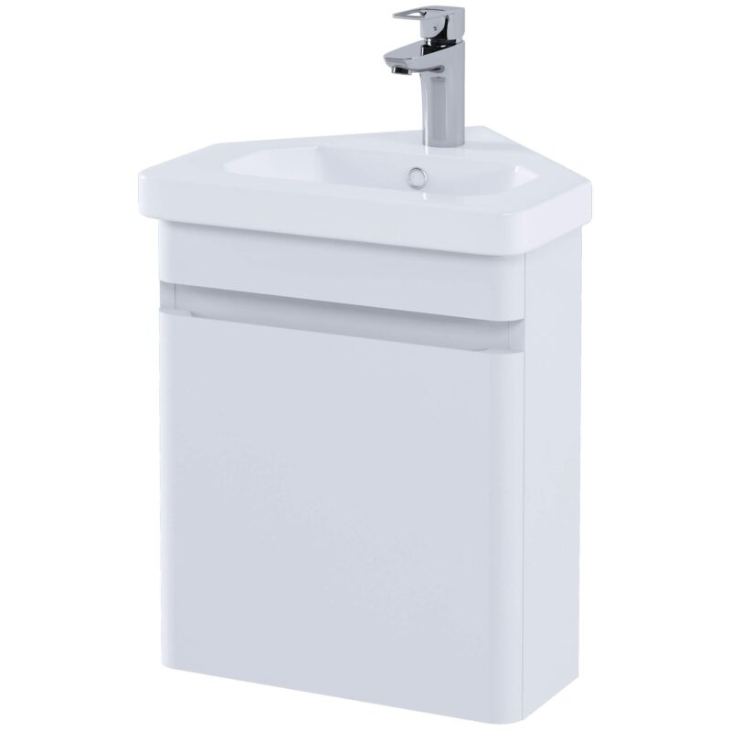 RAK Resort 45cm Corner Basin Unit Matt White RAK Resort 45cm Corner Basin Unit Matt White