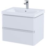 RAK Resort 65cm Double Drawer Basin Unit Matt White